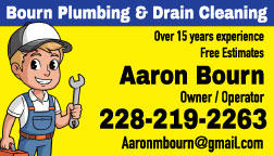 Bourn Plumbing Business Cards