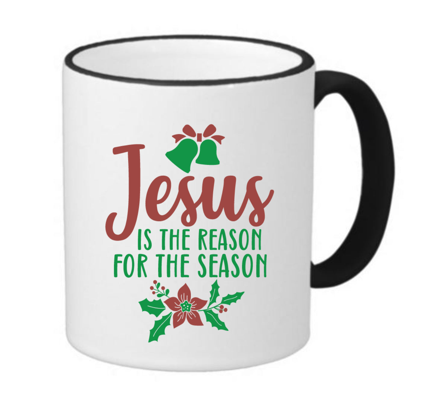 Jesus is the Reason for the Season Coffee Mug, 11oz | 15oz | 20oz, Black Ringer Coffee Mug 11oz, Travel Mug 14oz, Latte 12oz, Morph Ceramic Drinkware