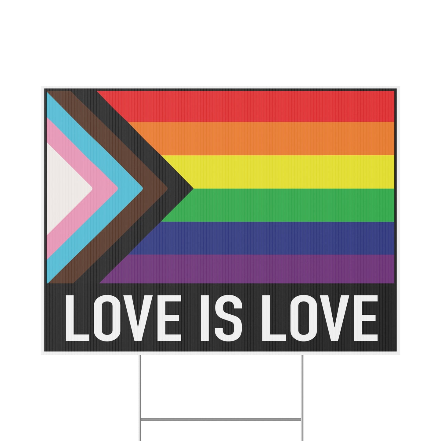 Love Is Love Yard Sign Rainbow