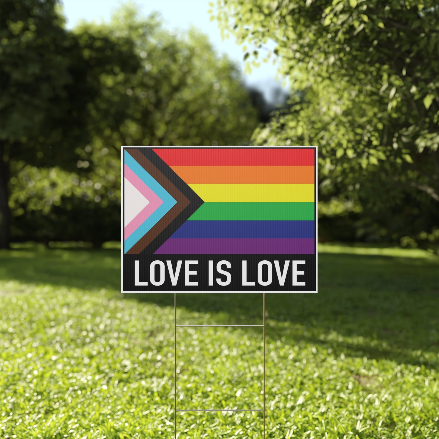 Love Is Love Yard Sign Rainbow