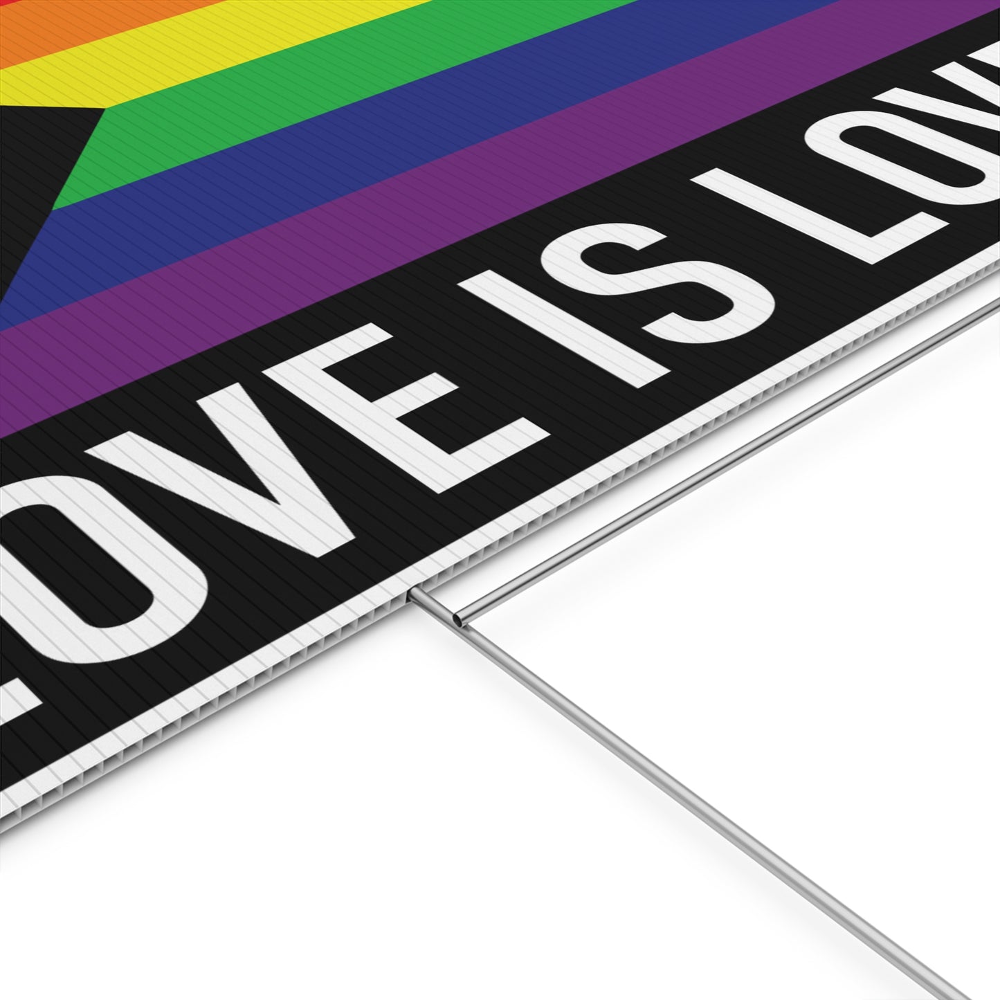 Love Is Love Yard Sign Rainbow