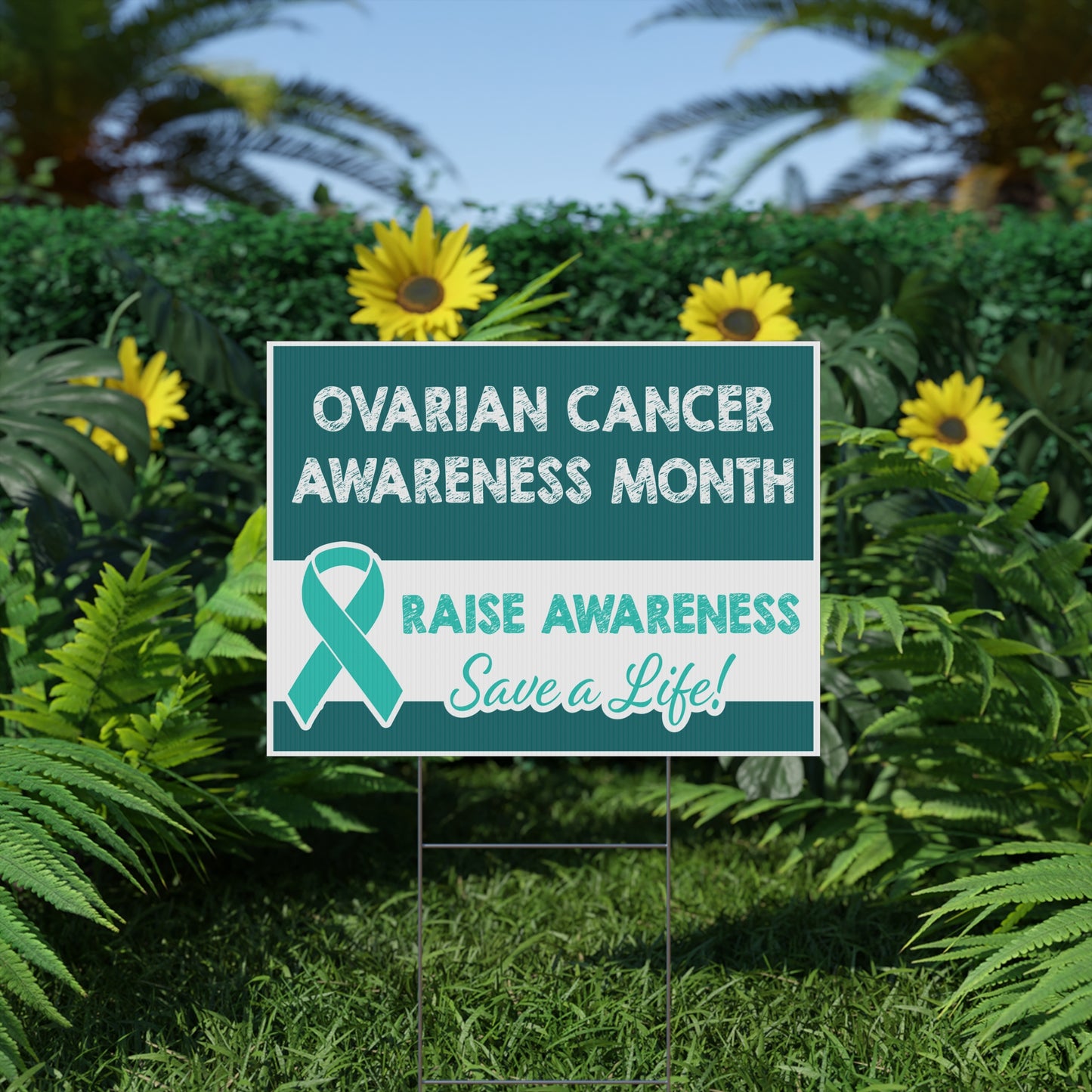 Ovarian Cancer Awareness Yard Sign