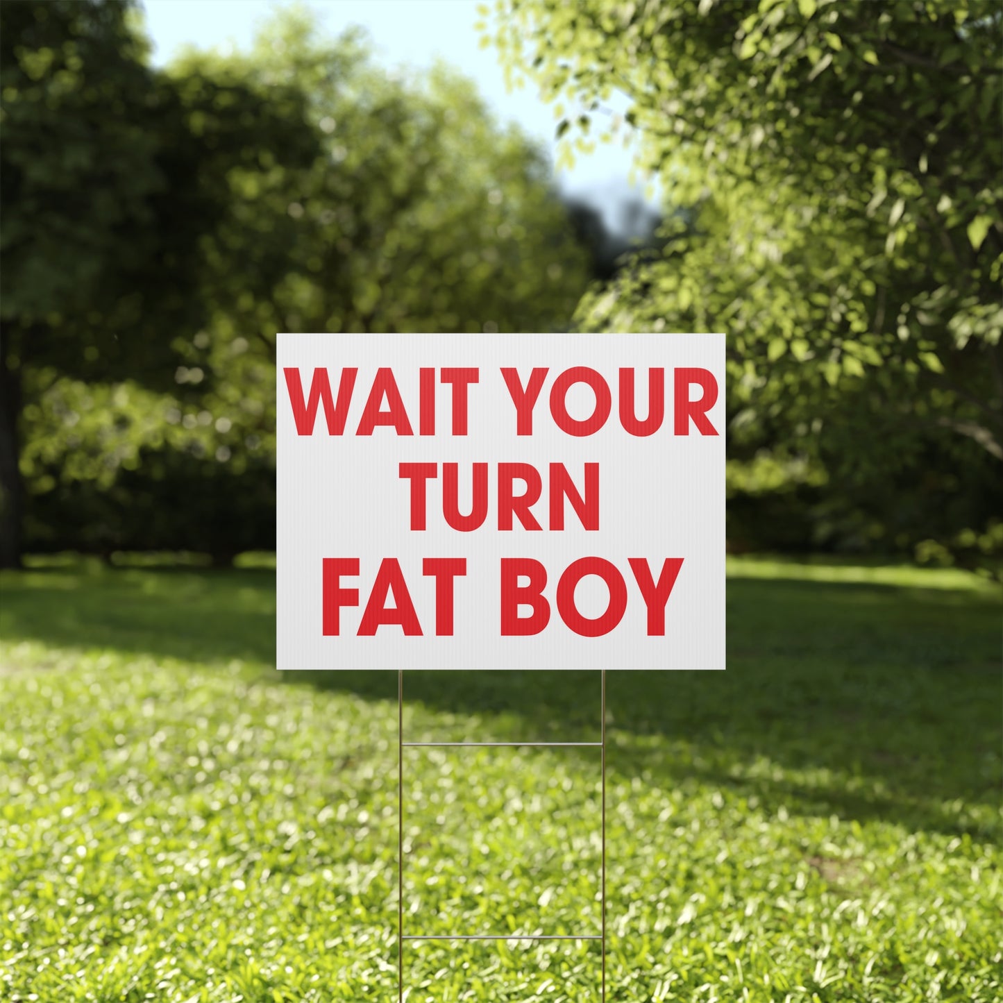 Wait Your Turn Fat Boy Santa
