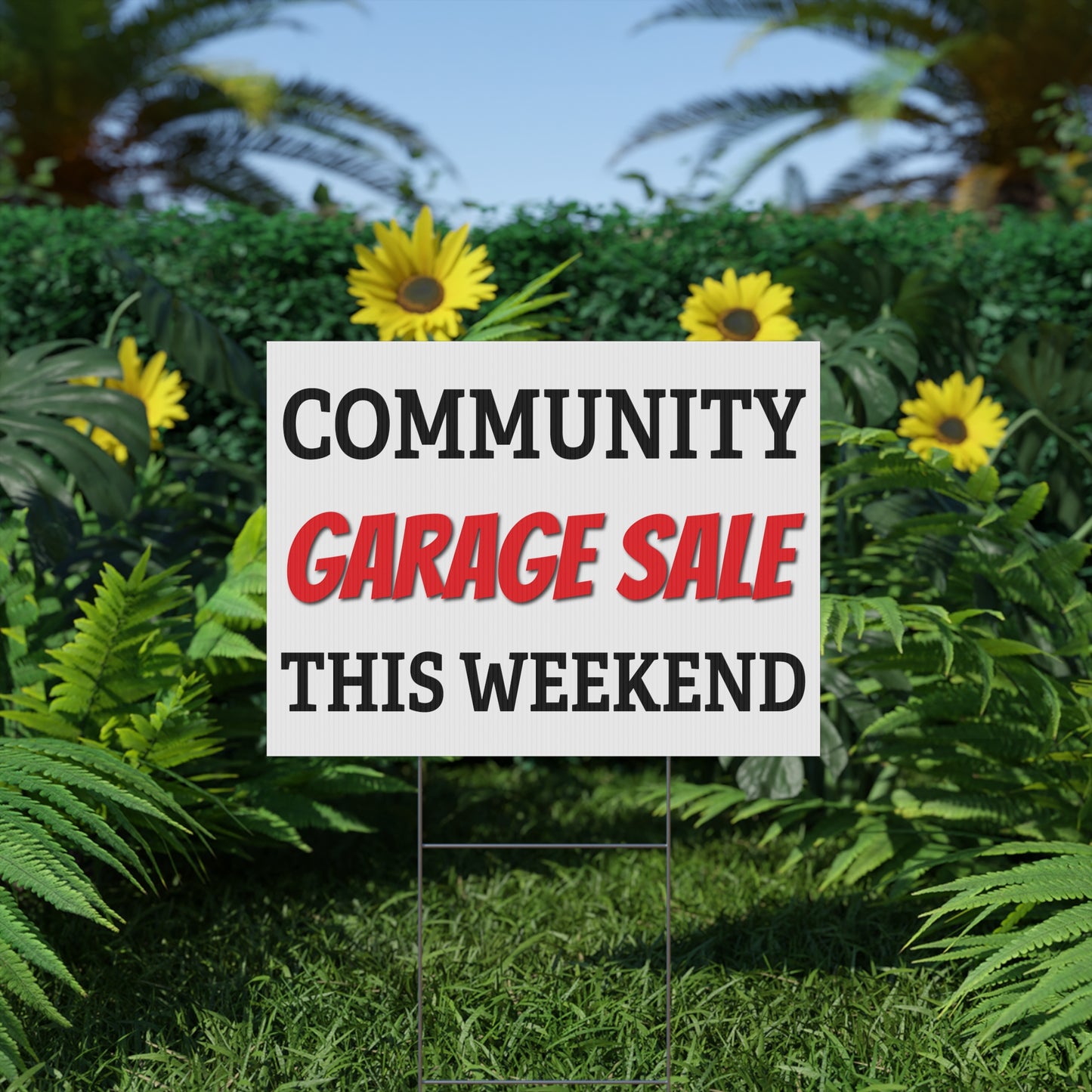 Community Garage Sale This Weekend Yard Sign