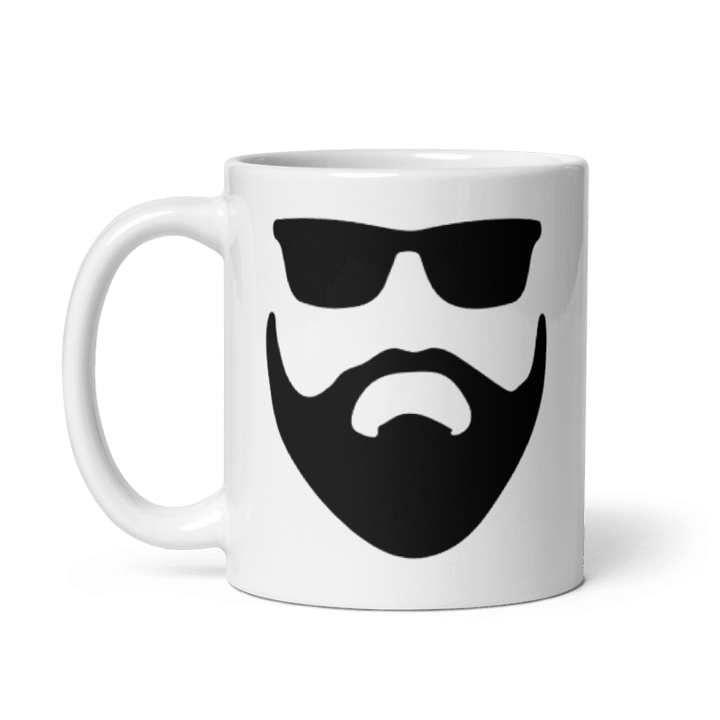Beard and Sunglasses Ceramic Coffee Mug