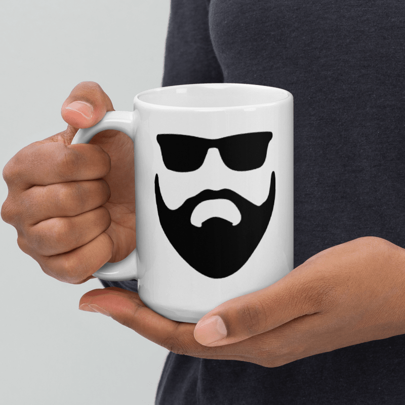 Beard and Sunglasses Ceramic Coffee Mug