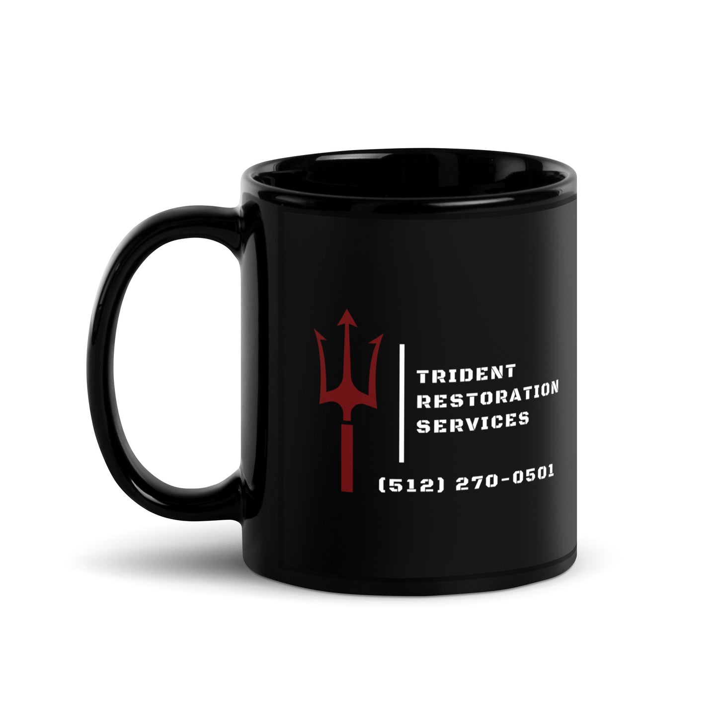 Trident Restoration Services Black Glossy Mug