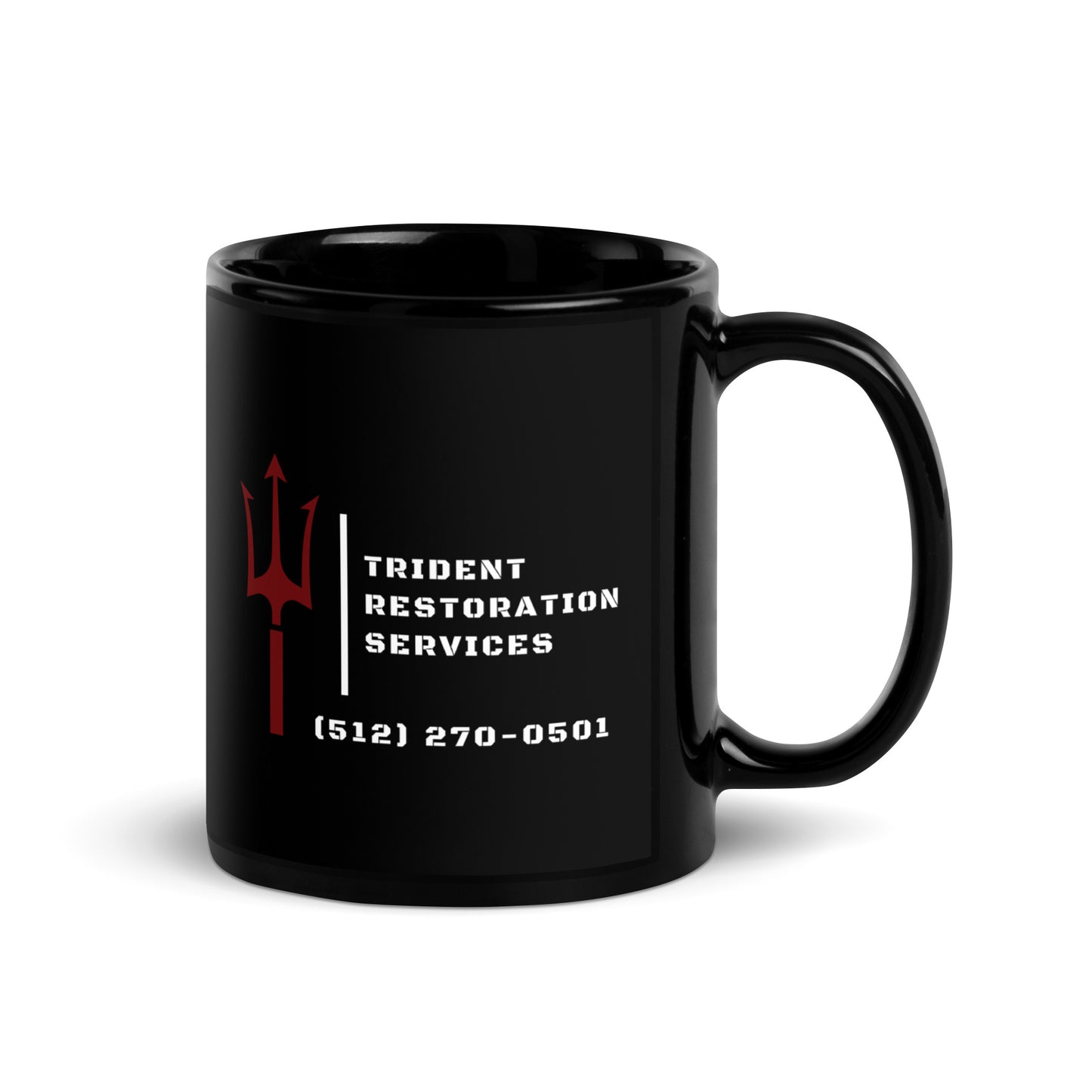 Trident Restoration Services Black Glossy Mug