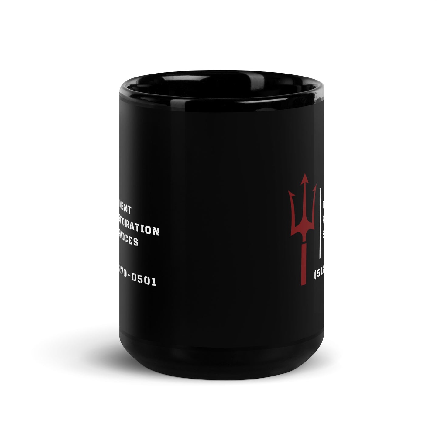 Trident Restoration Services Black Glossy Mug