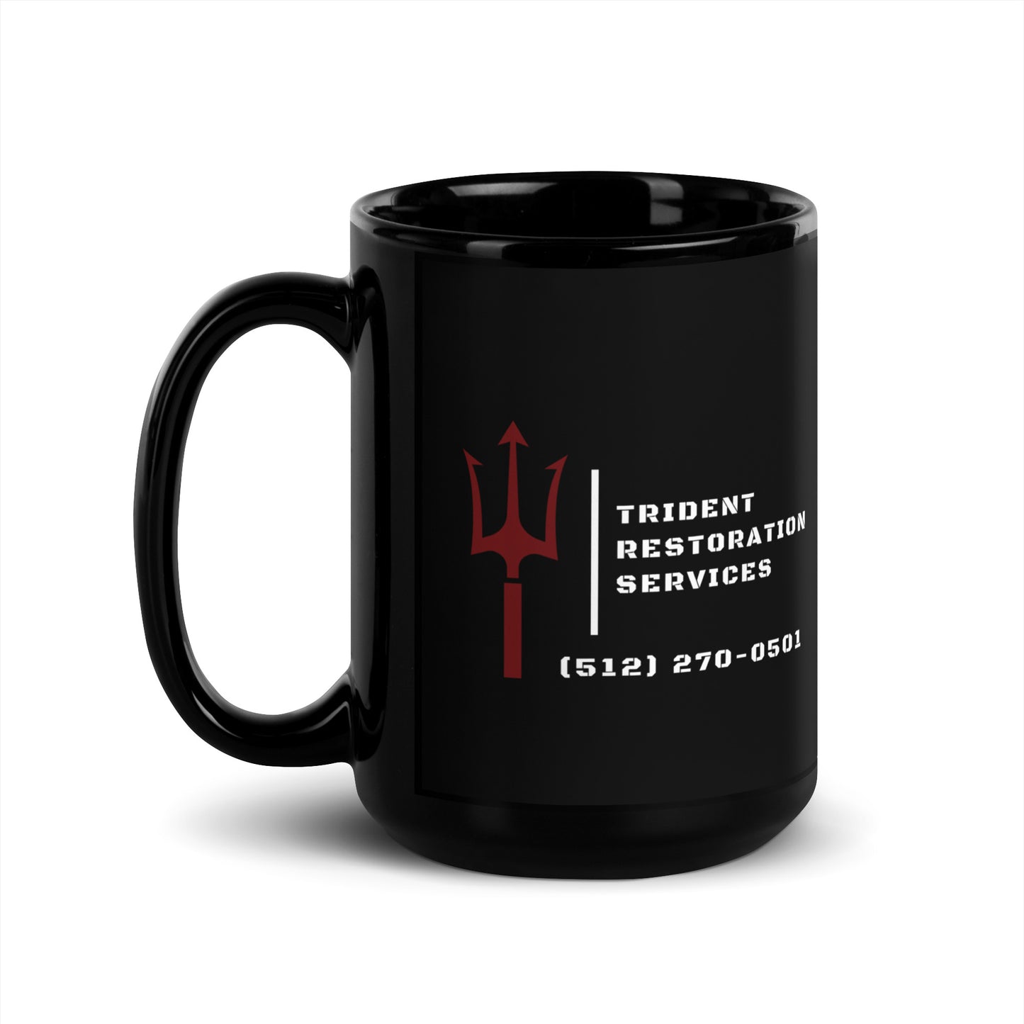 Trident Restoration Services Black Glossy Mug
