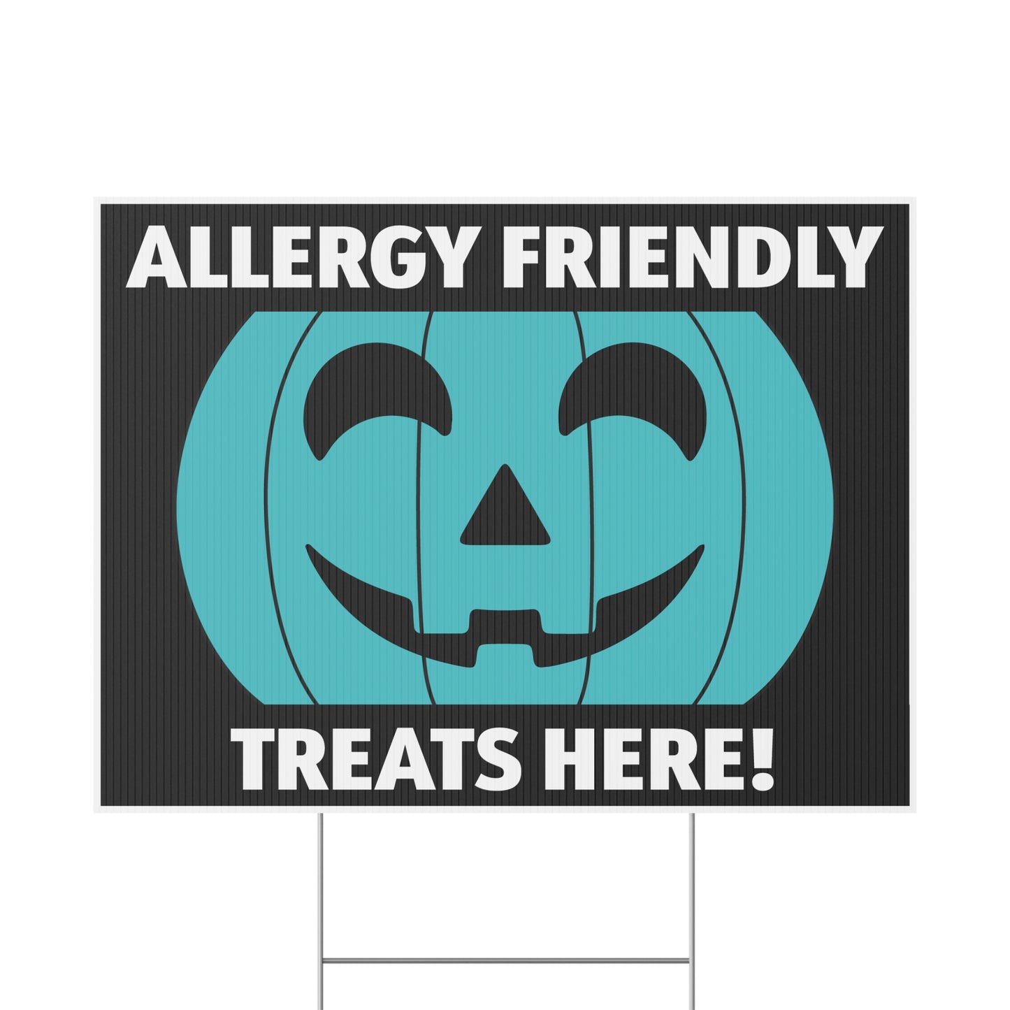 Blue Pumpkin Allergy Friendly Treats Halloween Yard Sign