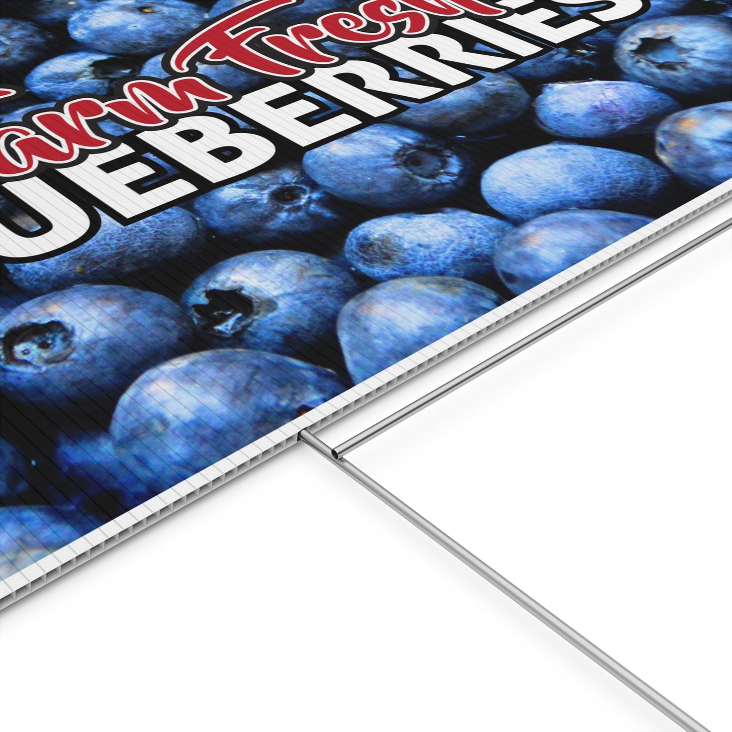 Farm Fresh Blueberries Yard Sign