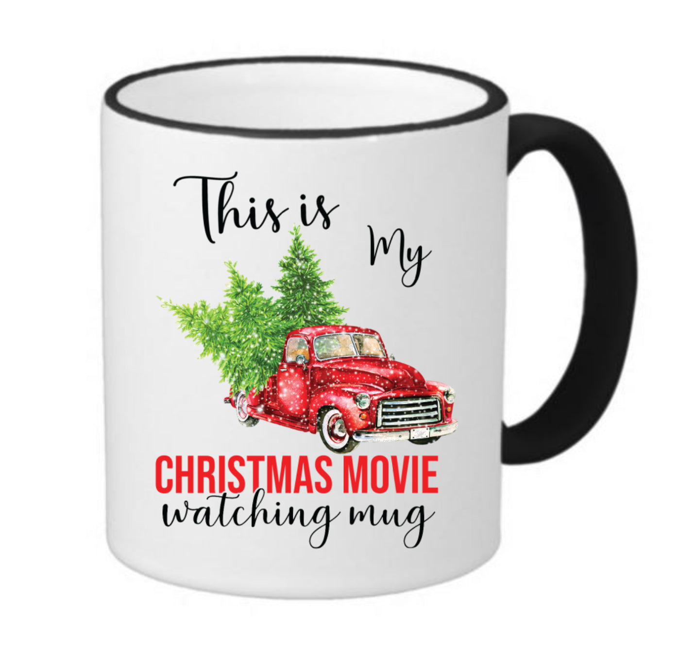 Christmas Movie Watching Coffee Mug Truck Ringer