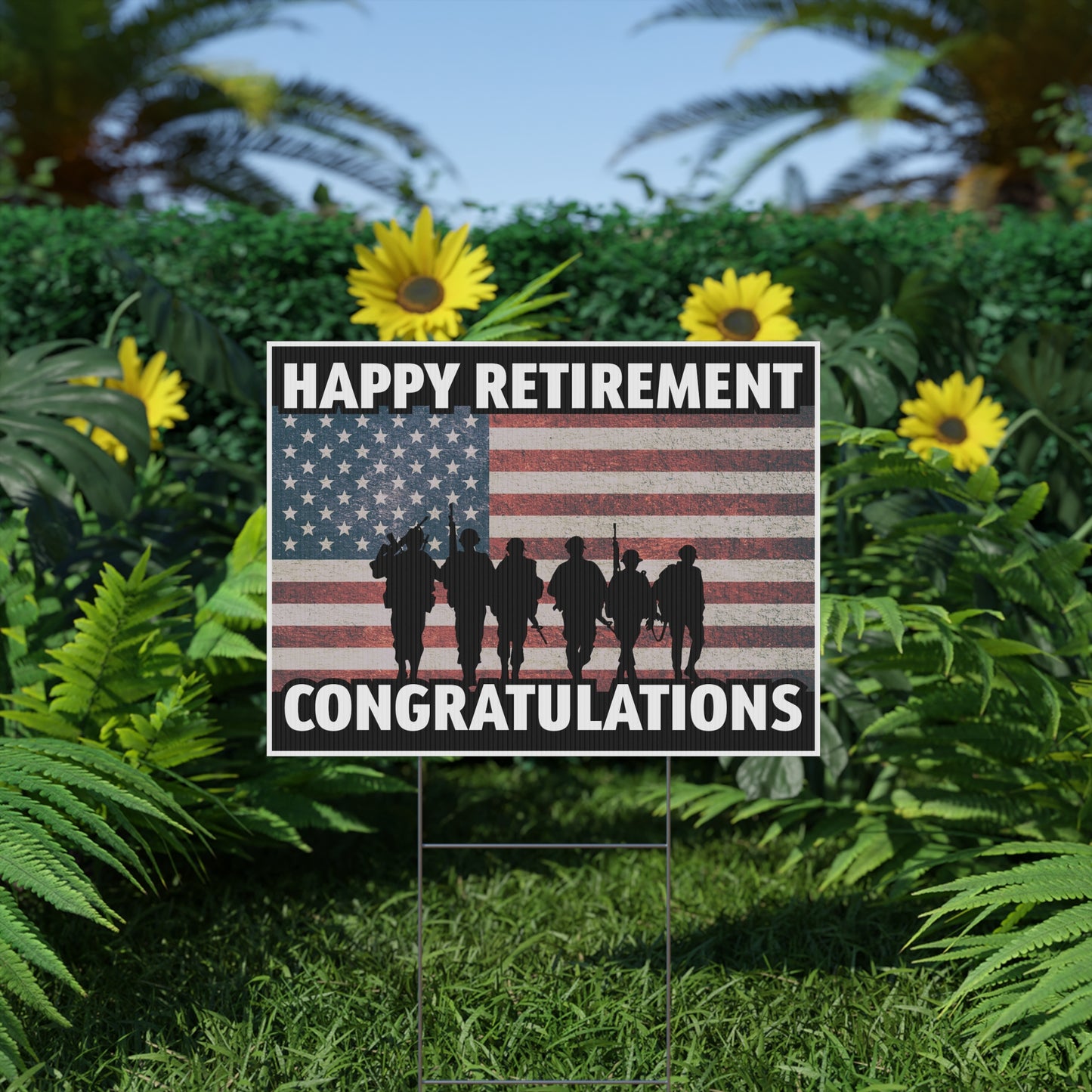 Congratulations Military Retirement Yard Sign