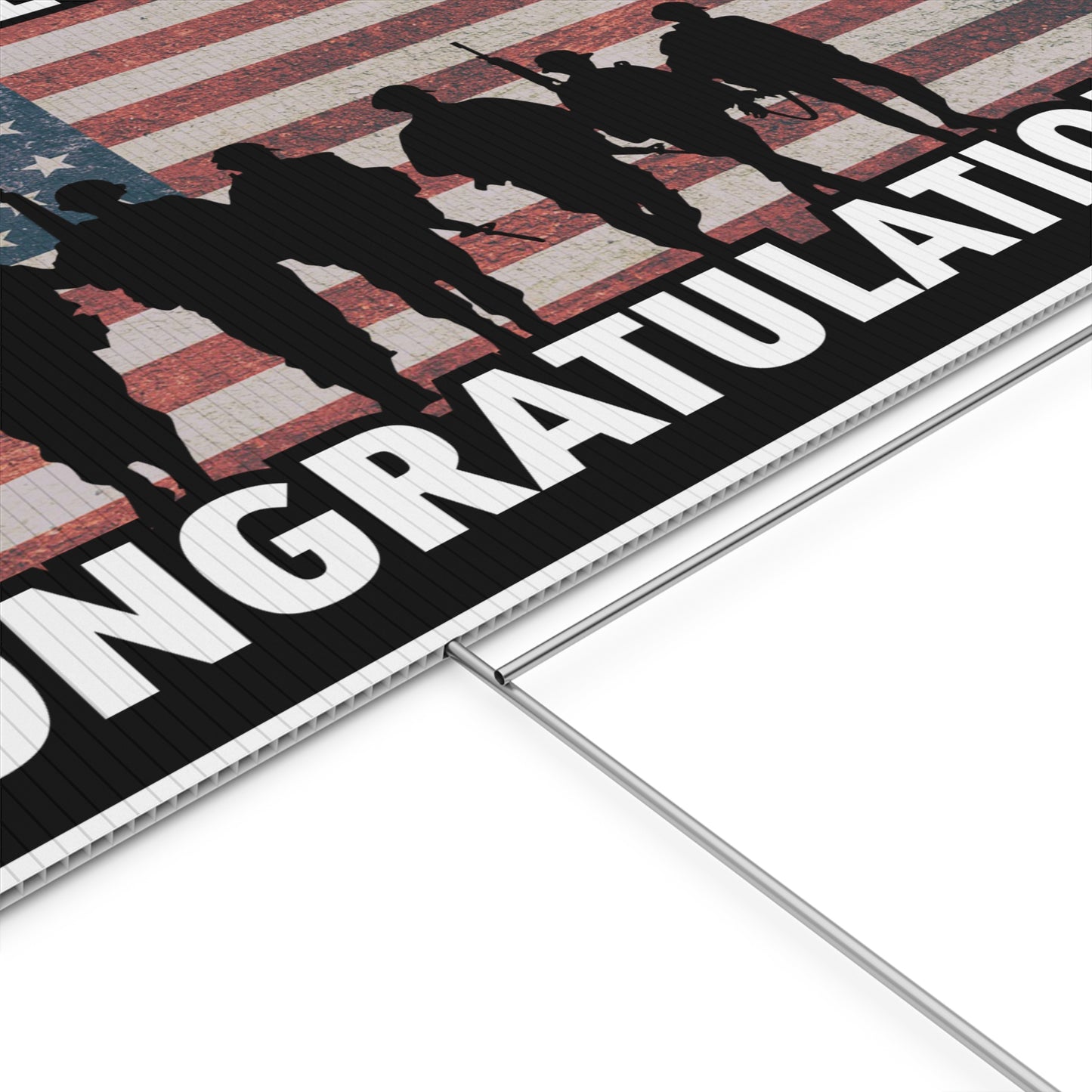 Congratulations Military Retirement Yard Sign