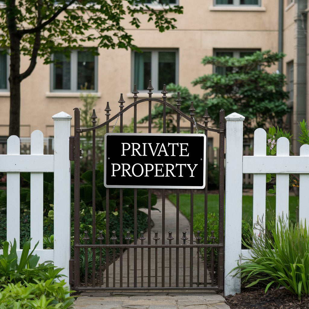 Custom Aluminum Sign 24x18 Inches Private Property