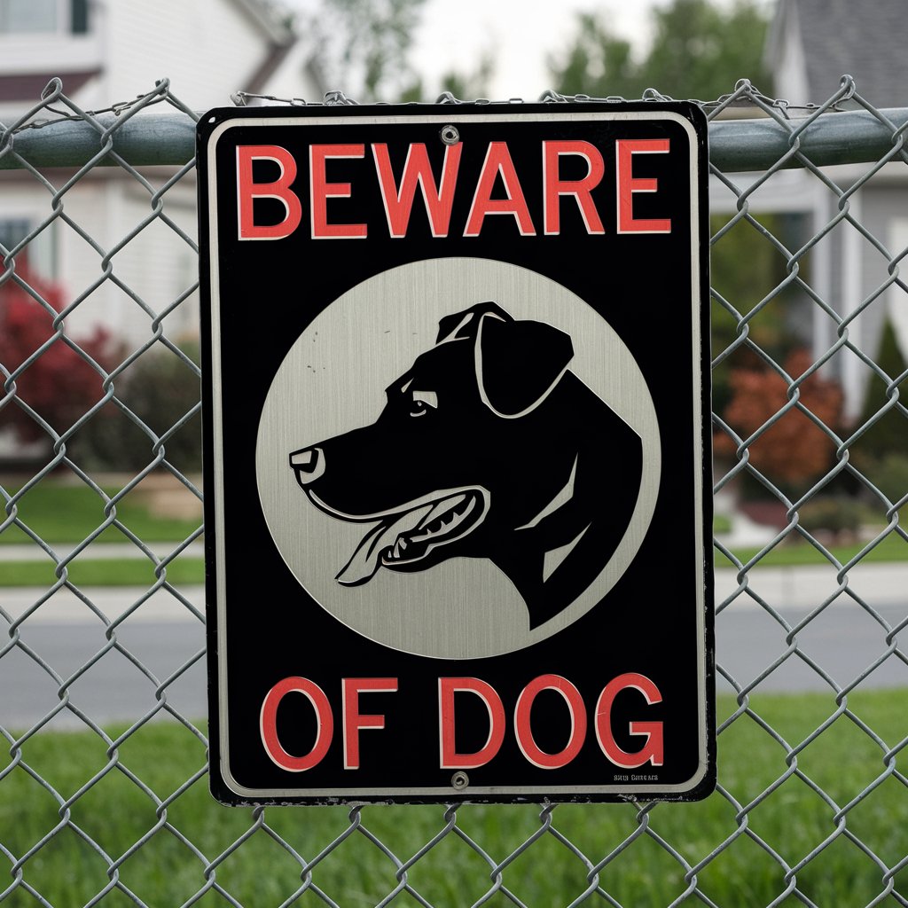 Custom Aluminum Sign 24x18 Inches Beware of Dog