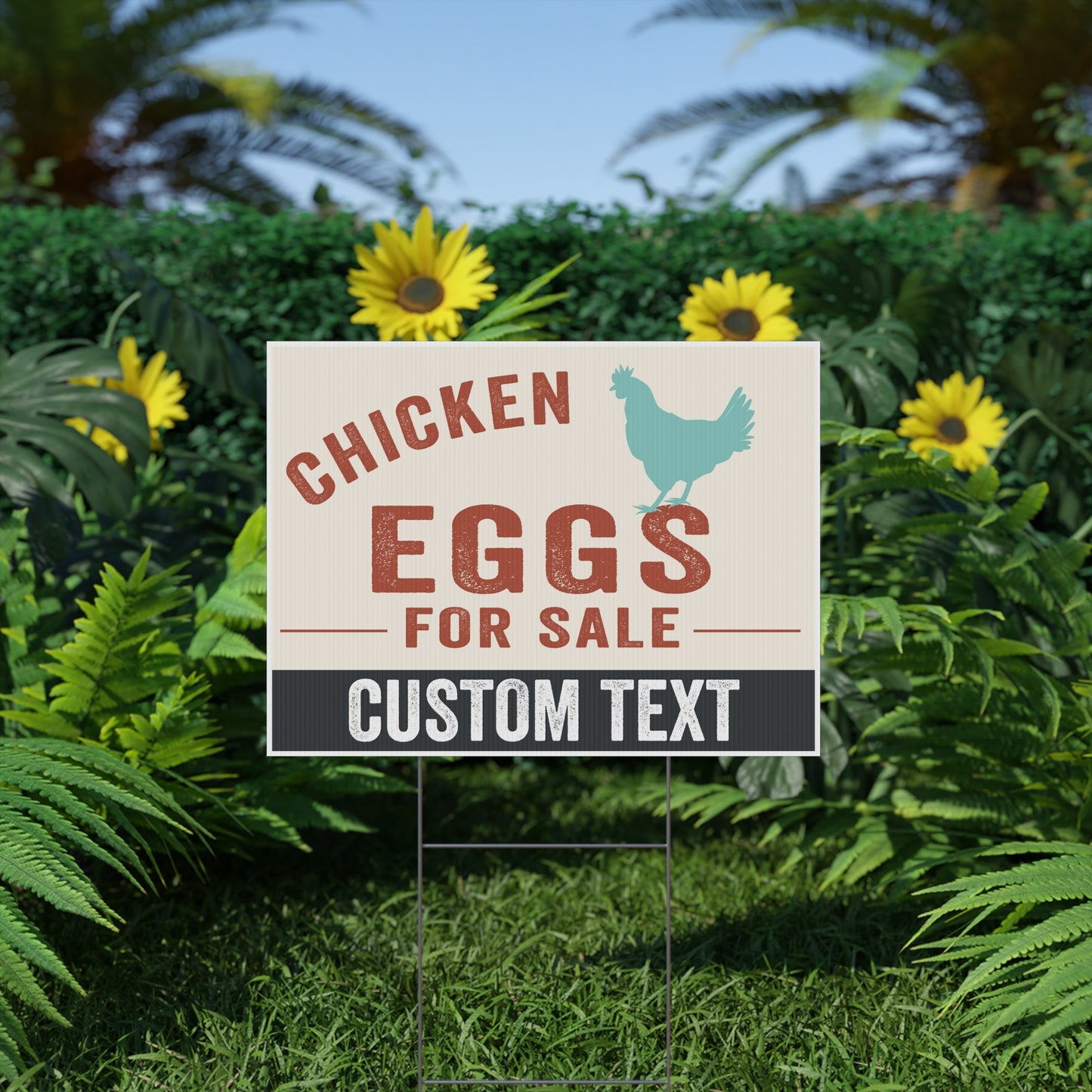 Custom Chicken Eggs For Sale Sign