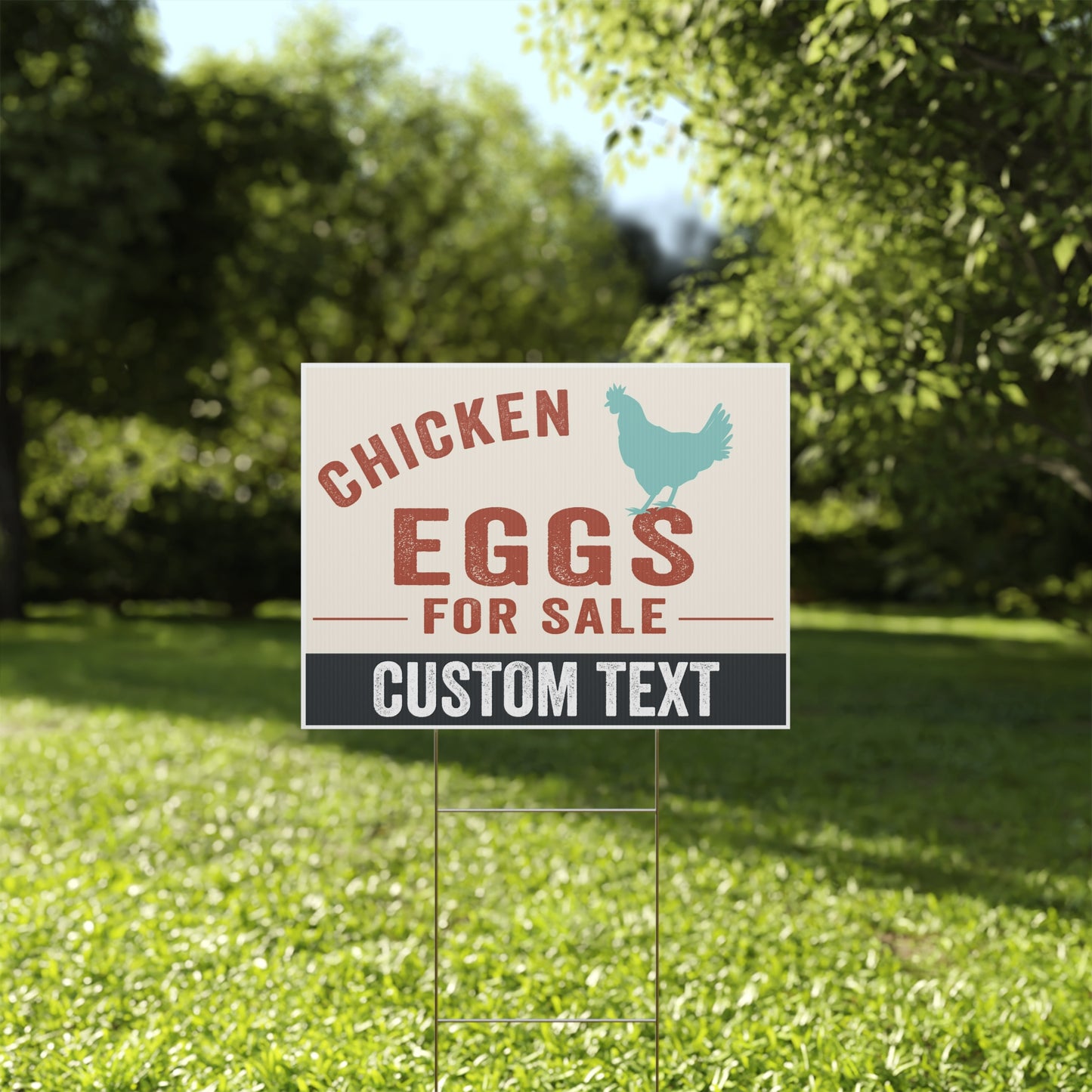 Custom Chicken Eggs For Sale Sign