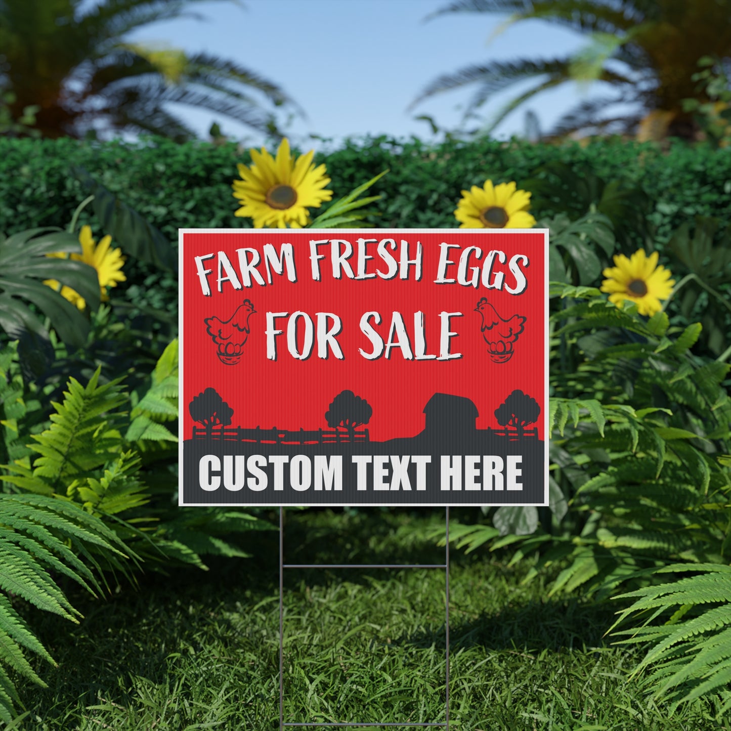 Custom Farm Fresh Eggs For Sale Sign