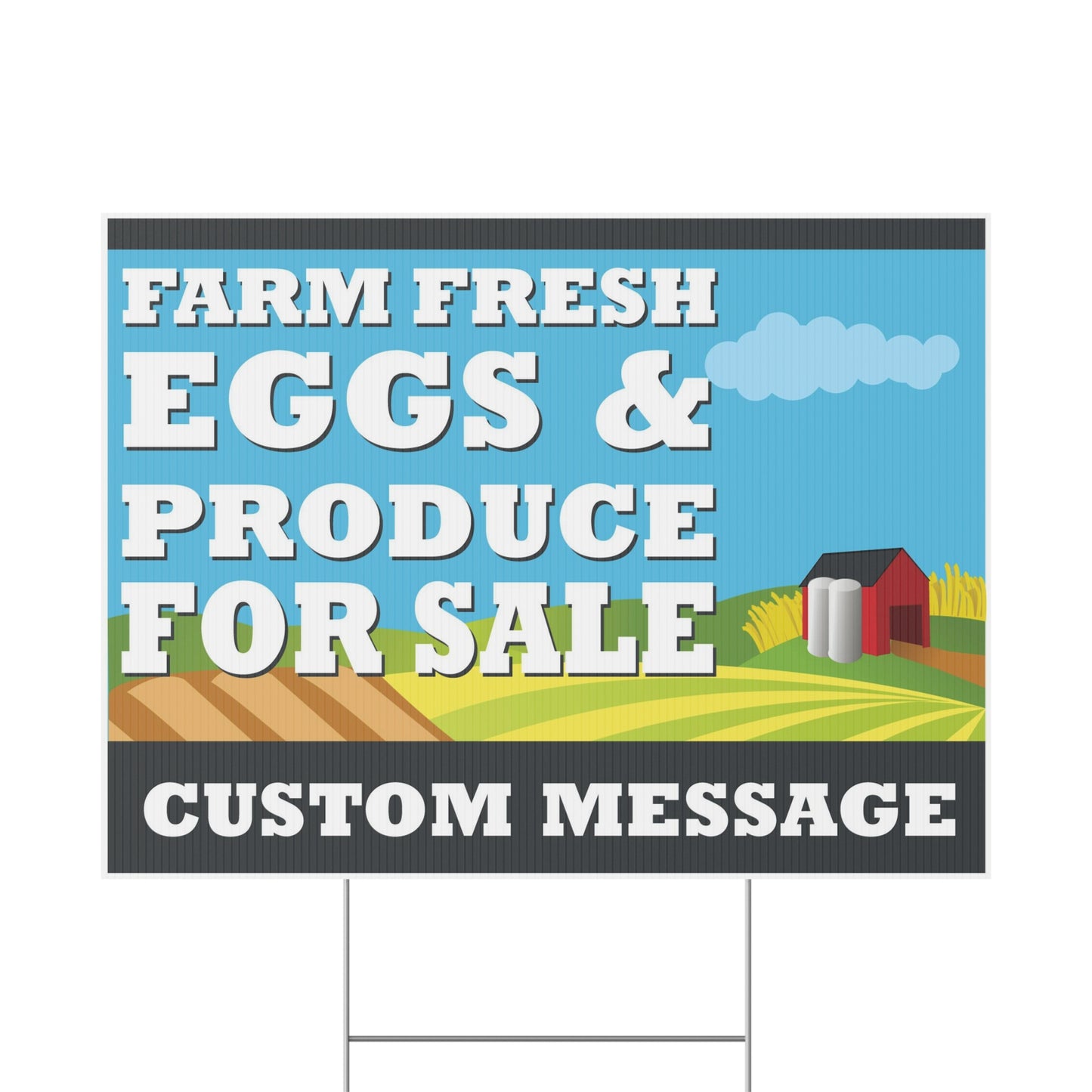Custom Farm Fresh Eggs And Produce For Sale Yard Sign