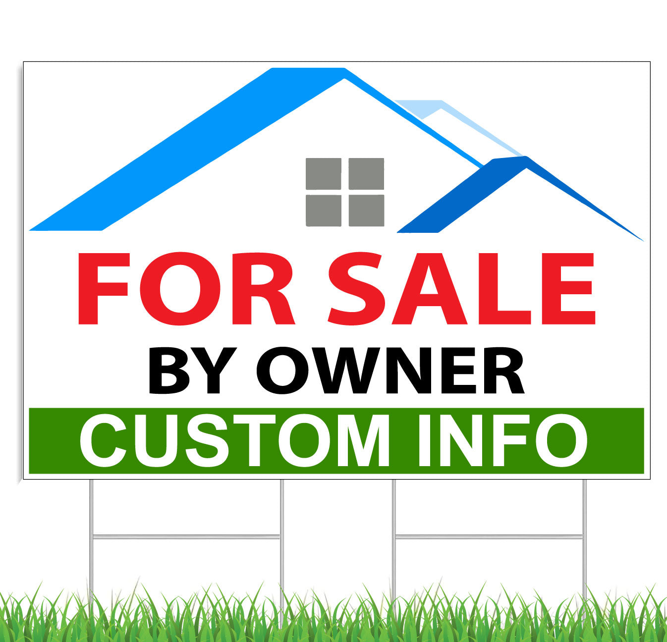 Custom For Sale By Owner Extra Large Yard Sign