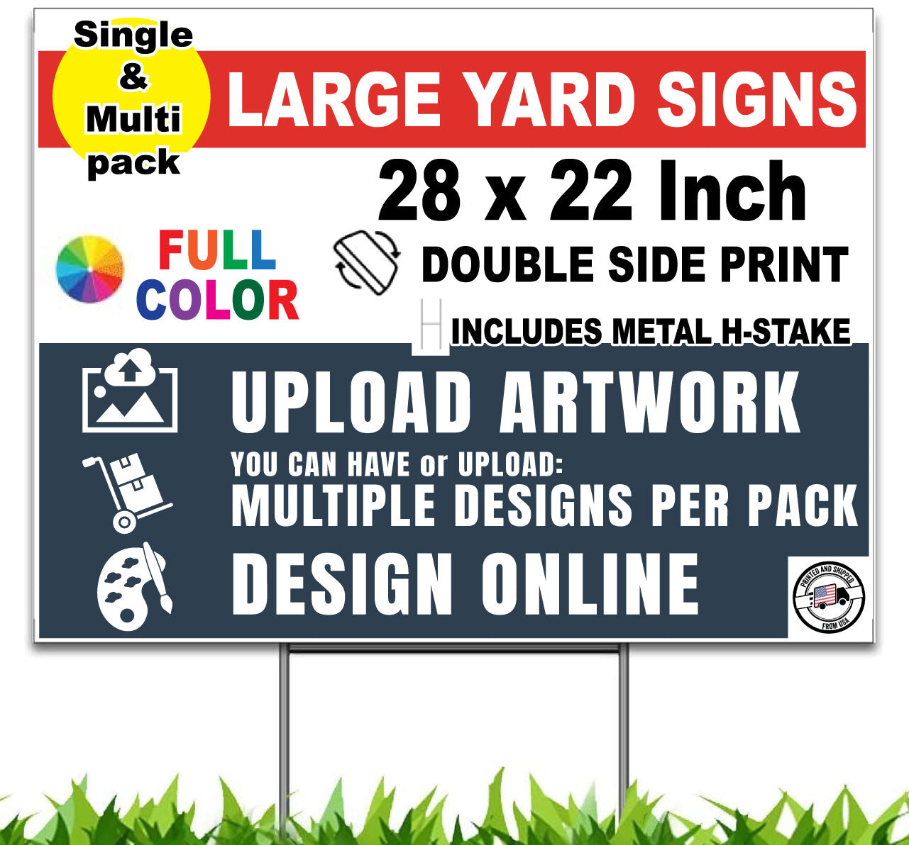 Custom Horizontal Yard Sign 28x22