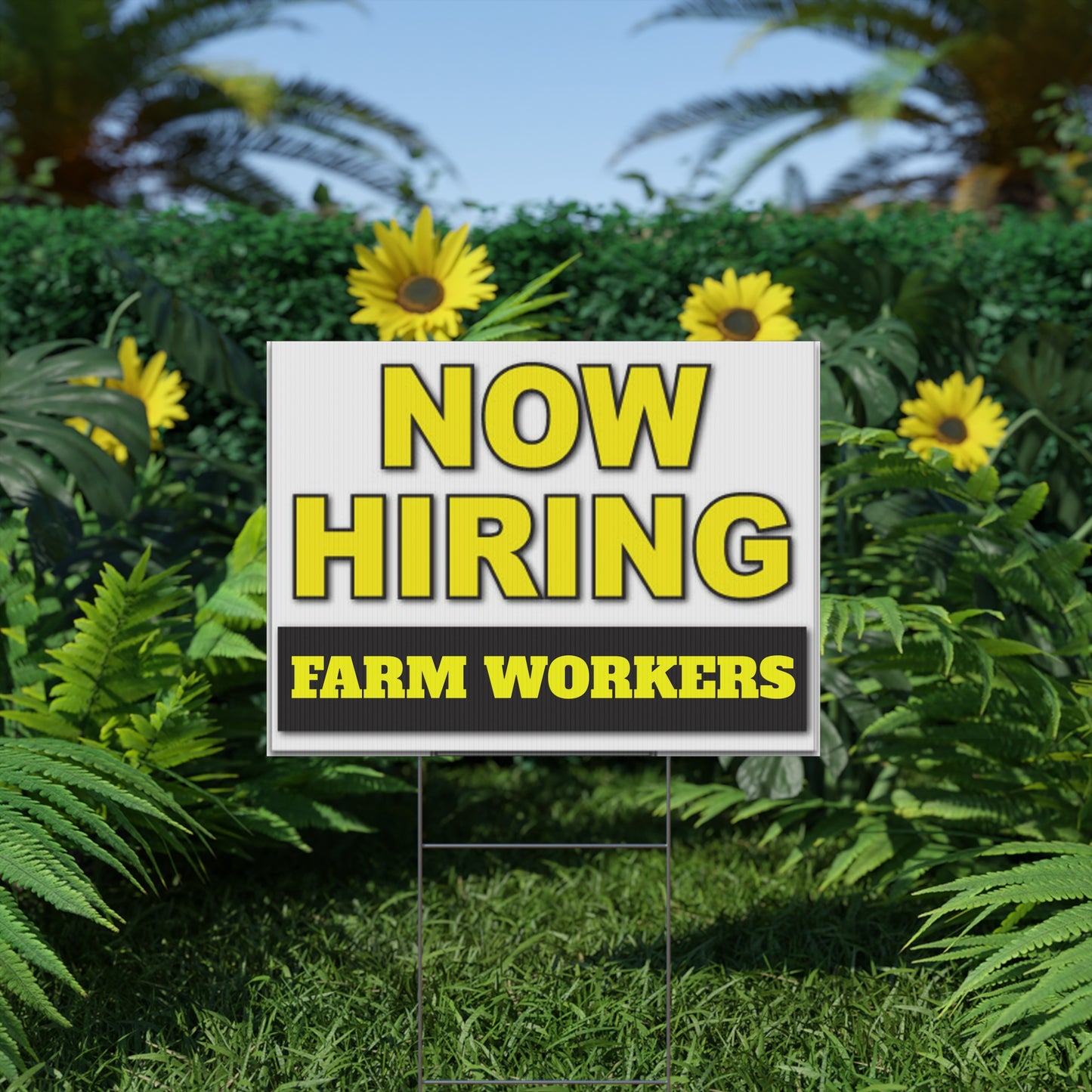 Custom Now Hiring Yard Sign