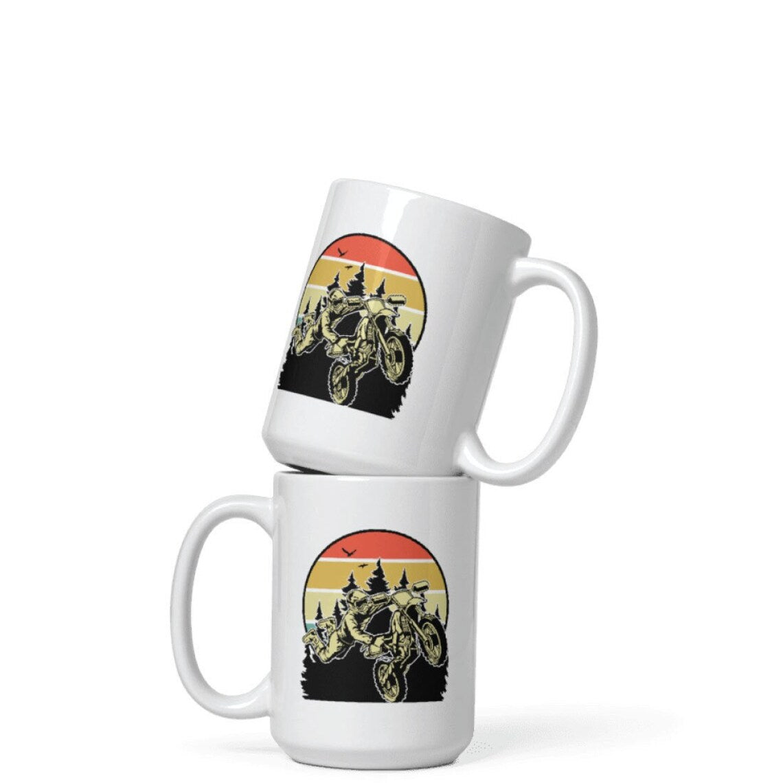 Dirt Bike Retro Coffee Mug