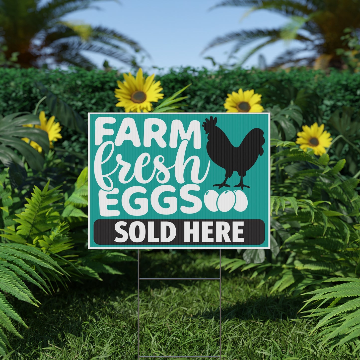 Farm Fresh Eggs Sold Here Yard Sign