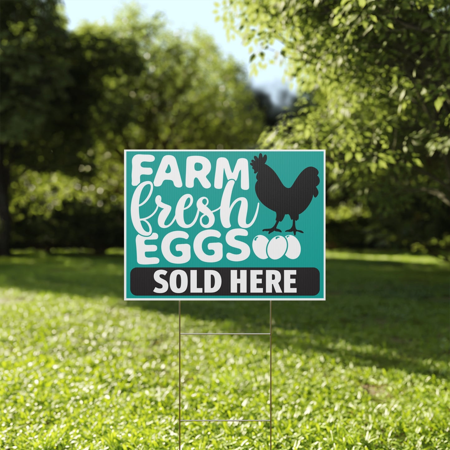 Farm Fresh Eggs Sold Here Yard Sign