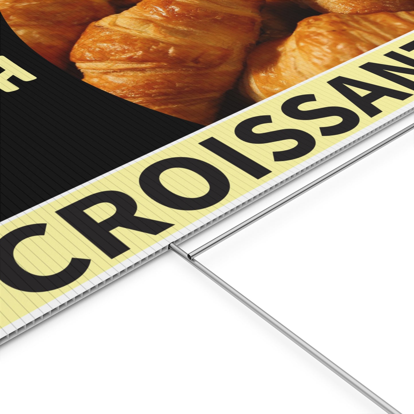 Fresh Baked Croissant Bread Sign