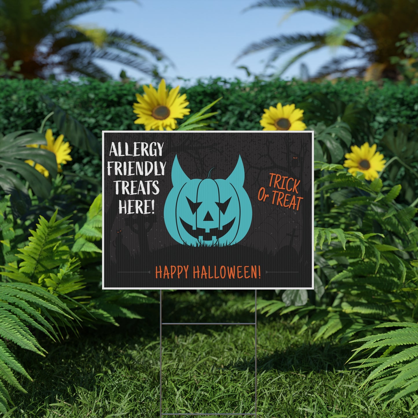 Halloween Allergy Friendly Trick or Treat Yard Sign