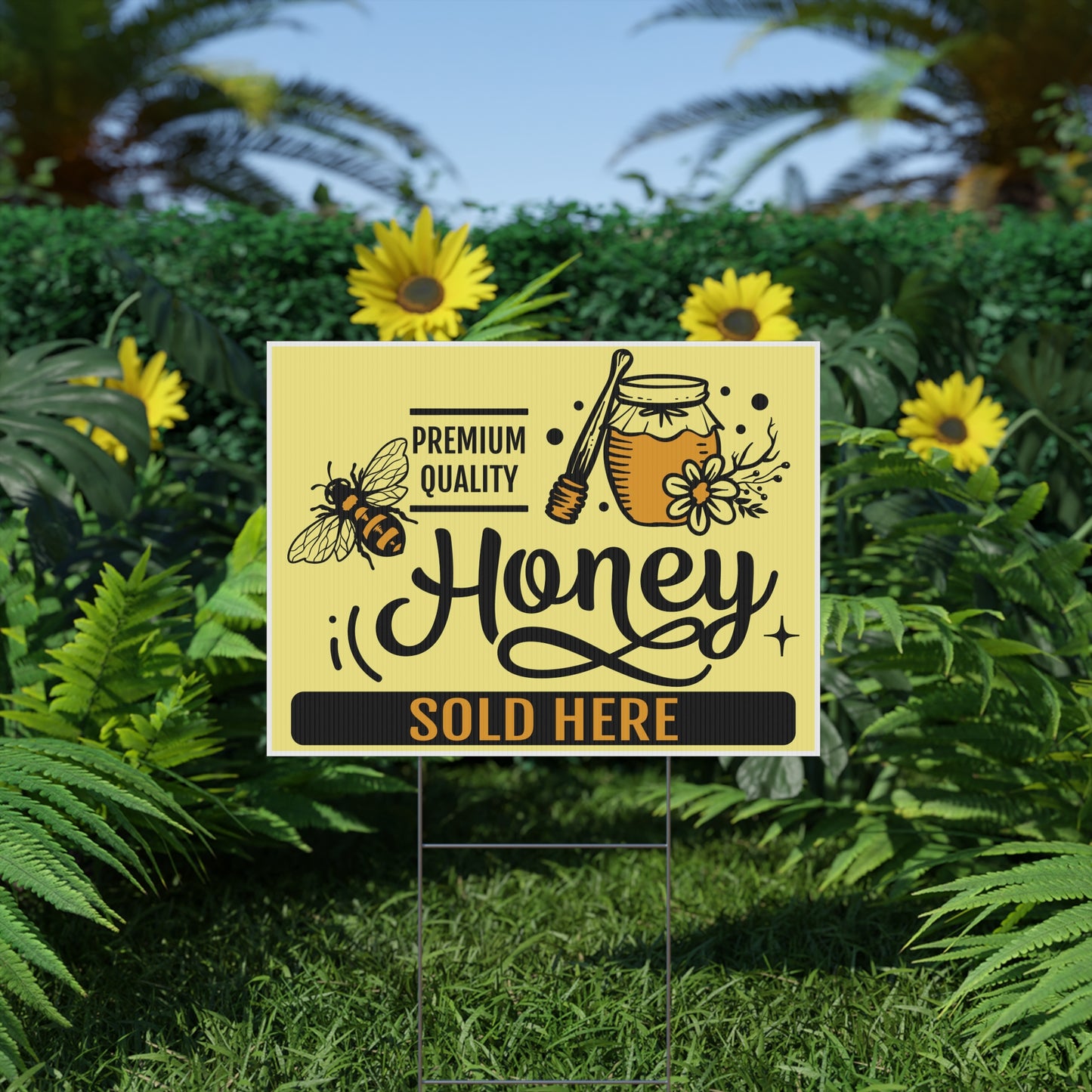 Honey Sold Here Sign Honey Bee