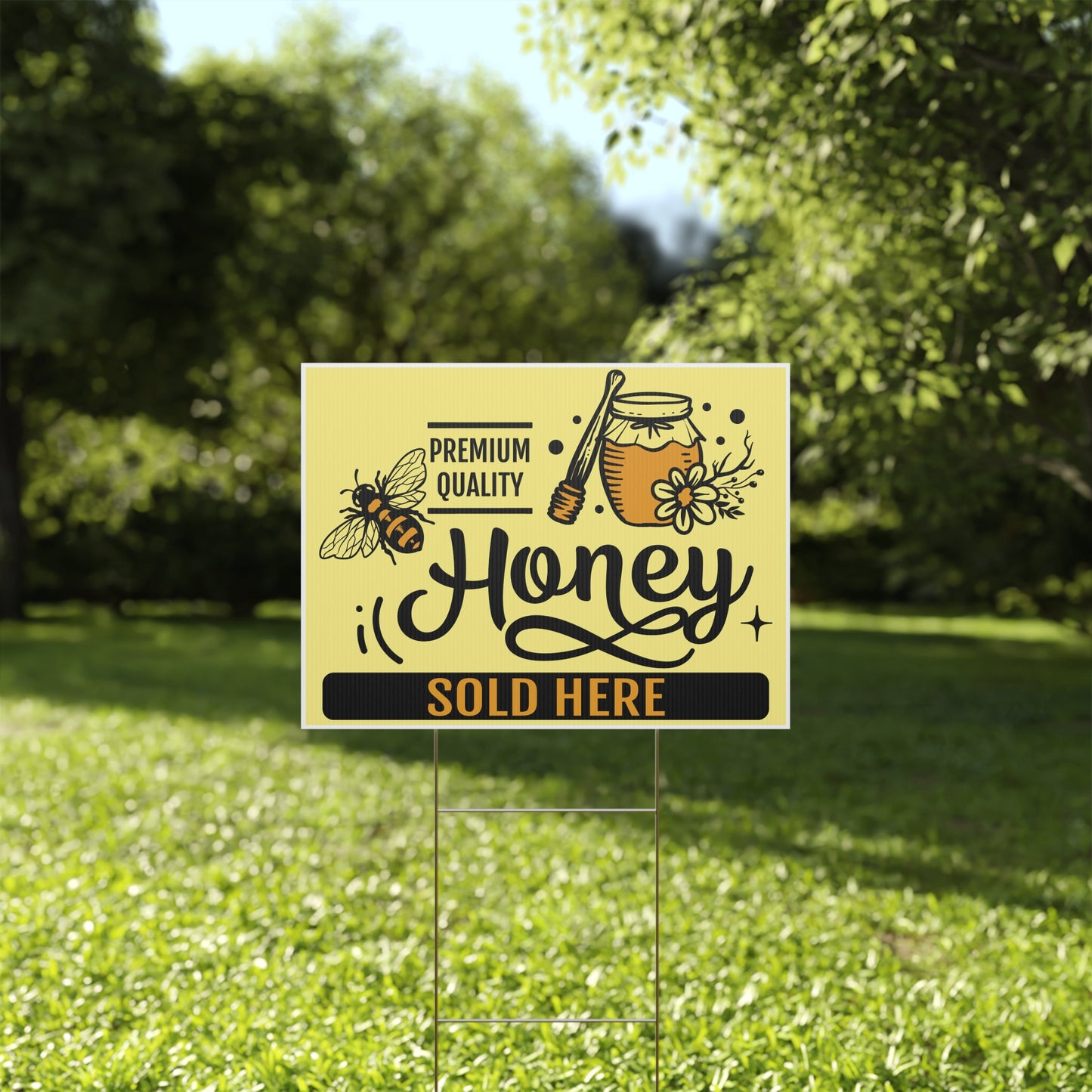 Honey Sold Here Sign Honey Bee