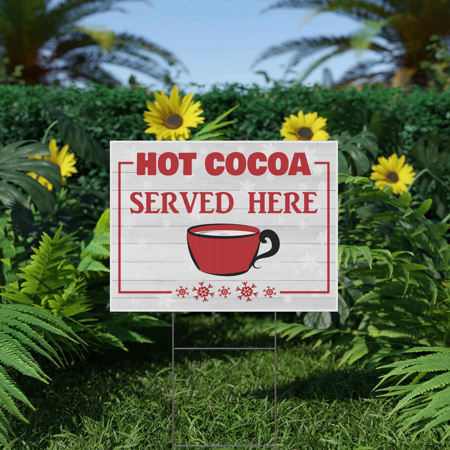 Hot Cocoa Served Here Sign Retail