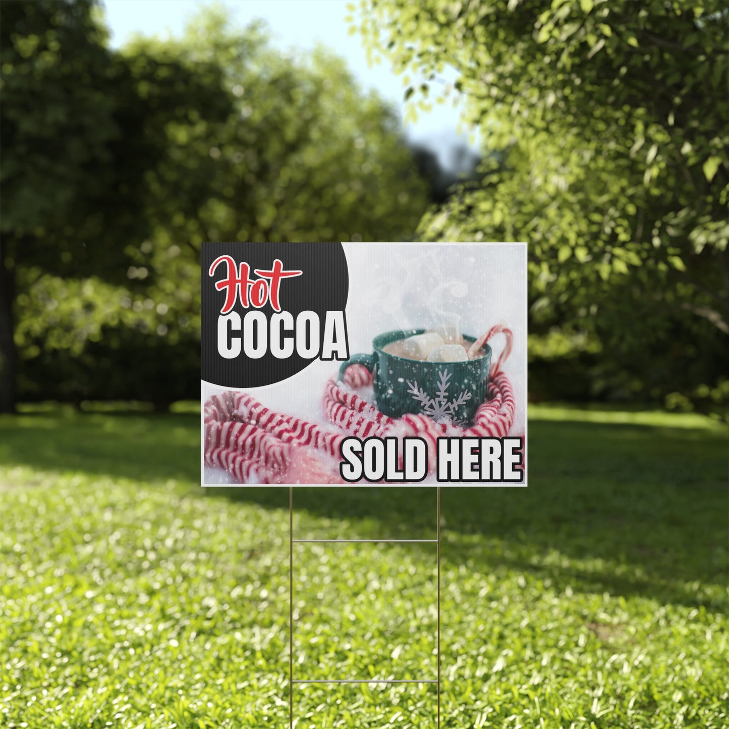 Hot Cocoa Sold Here Yard Sign