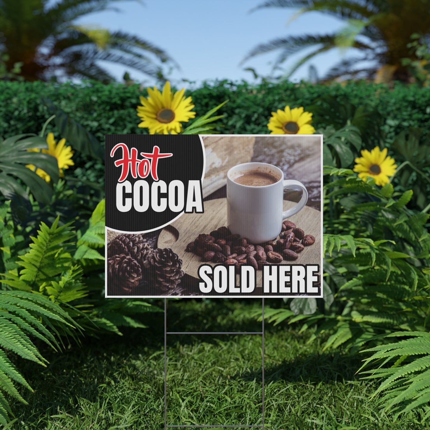 Hot Cocoa Sold Here Rustic Winter Sign