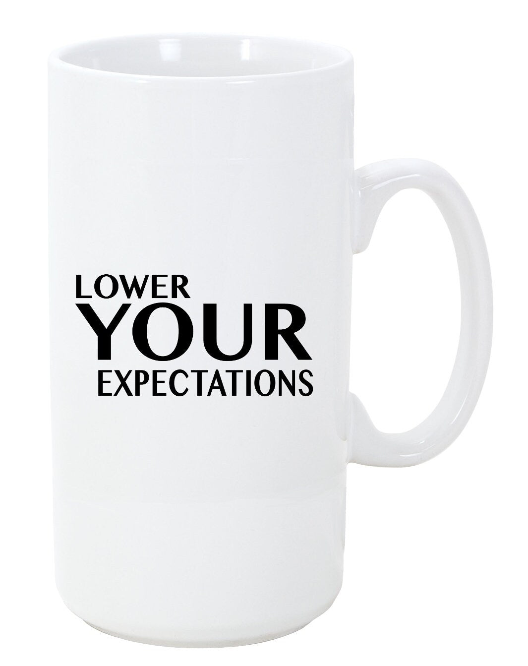 Lower Your Expectations Coffee Mug, 11oz, 15oz, 20oz, Black Ringer Coffee Mug 11oz, Stainless Steel Travel Mug 14oz