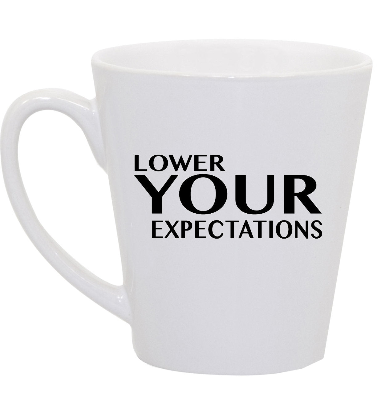 Lower Your Expectations Coffee Mug, 11oz, 15oz, 20oz, Black Ringer Coffee Mug 11oz, Stainless Steel Travel Mug 14oz
