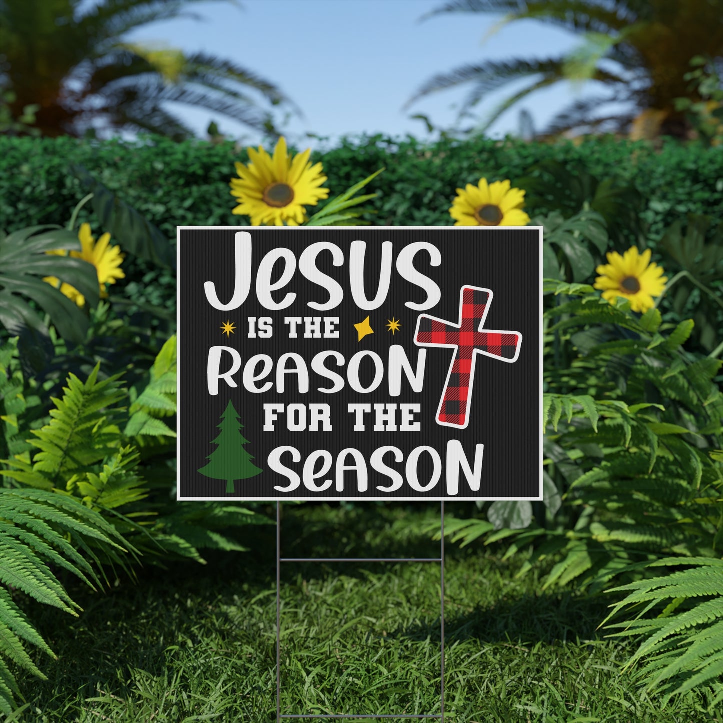 Jesus Is The Reason For The Season Flannel Cross