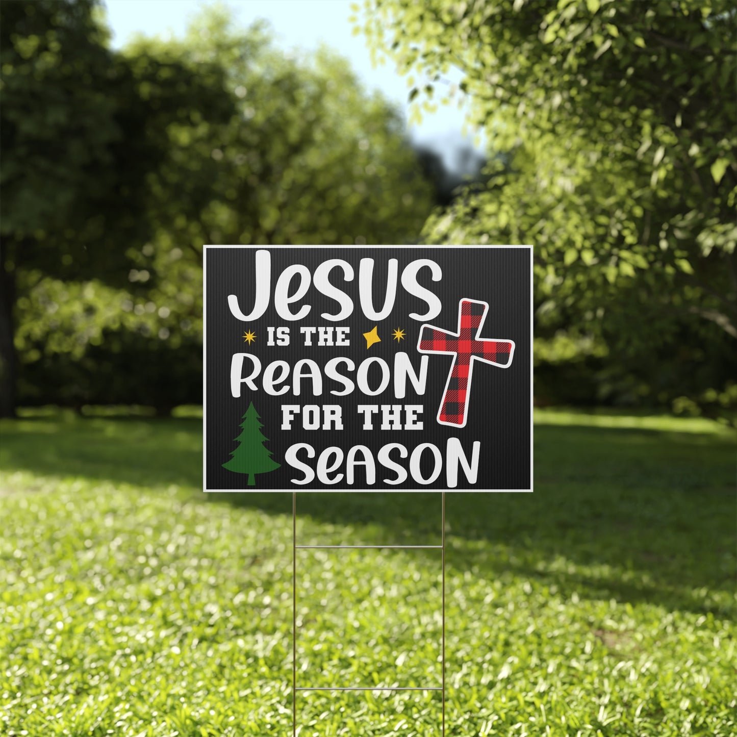 Jesus Is The Reason For The Season Flannel Cross