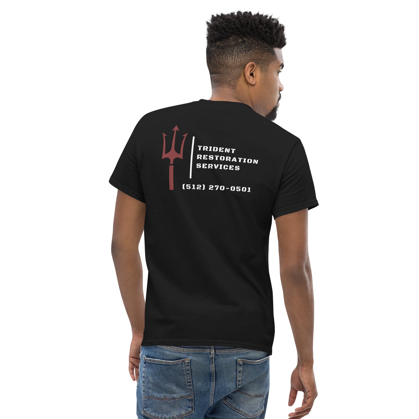 Trident Restoration Services (Front and Back Print) Men's classic tee