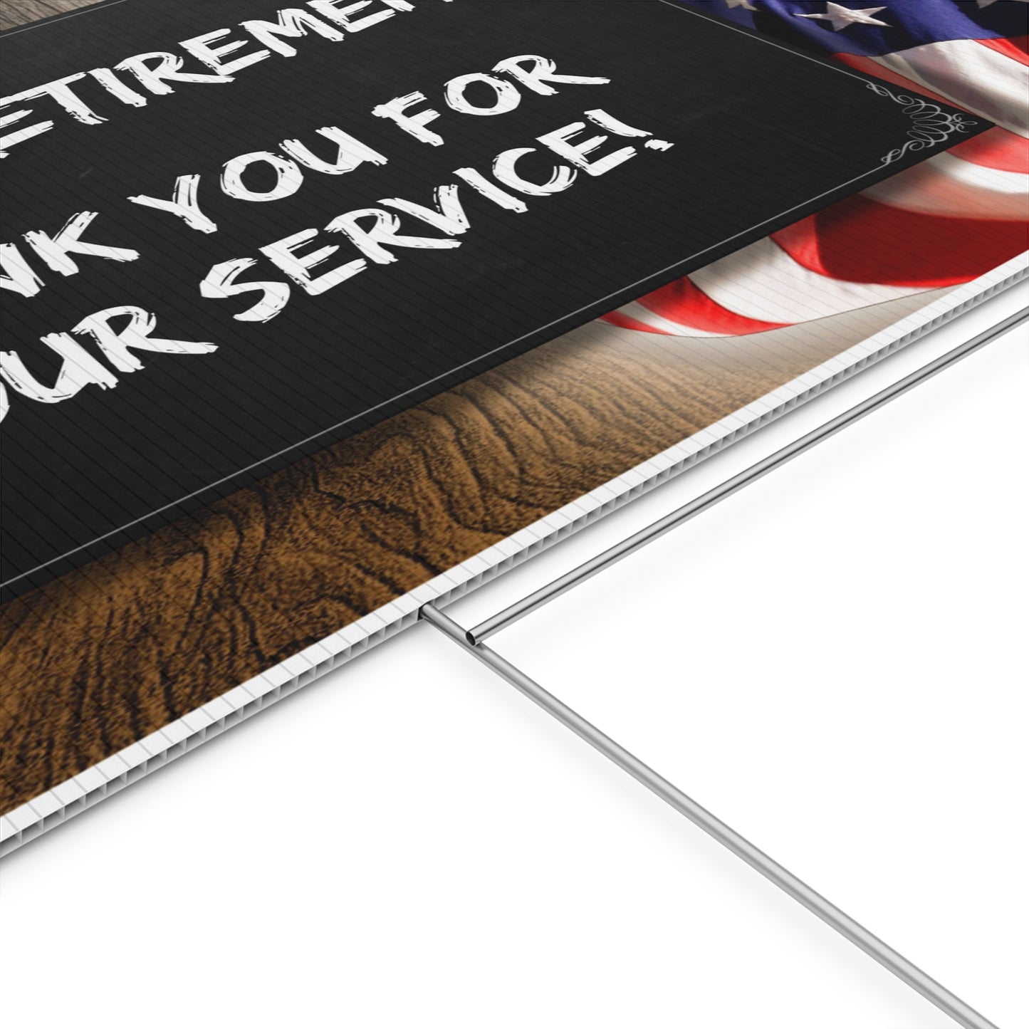 Military Retirement Thank You For Service Yard Sign