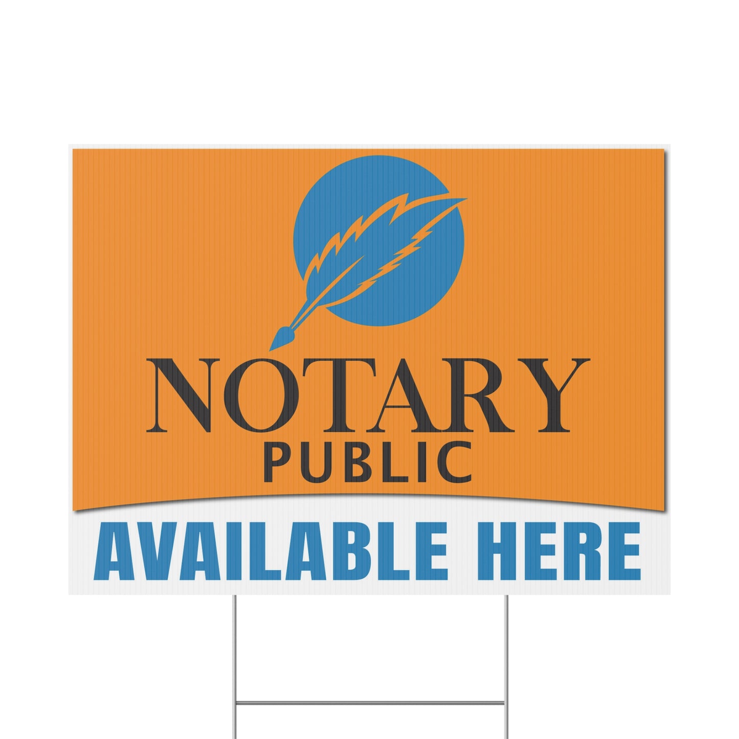 Notary Public Available Here Yard Sign