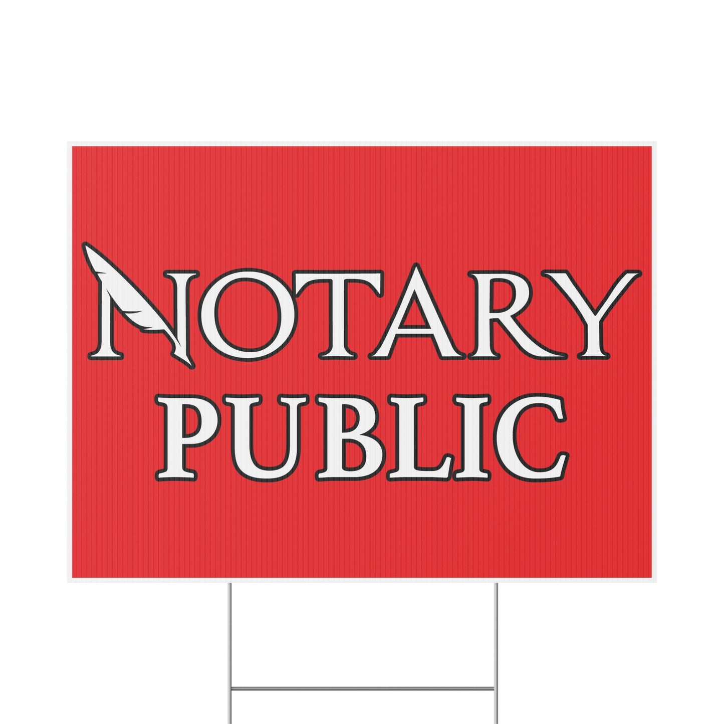 Public Notary Services Yard Sign