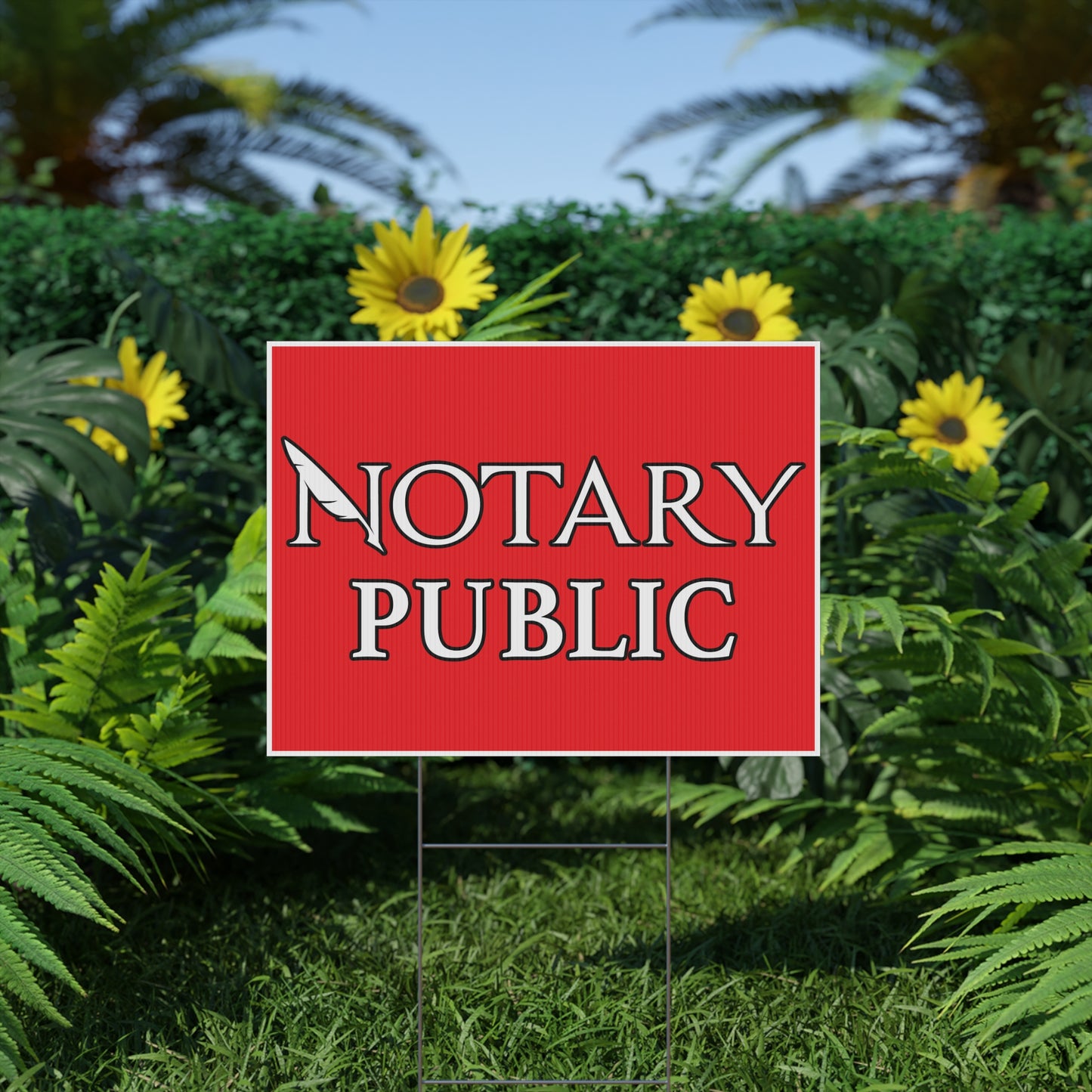 Public Notary Services Yard Sign