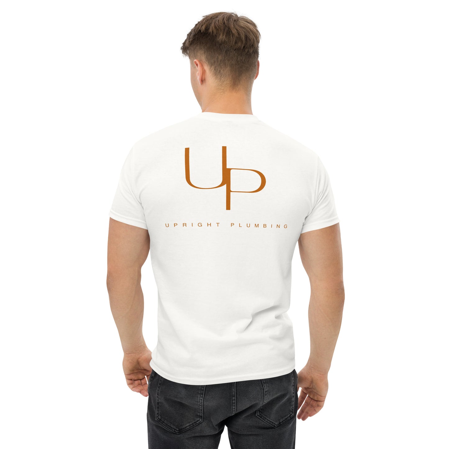 Upright Plumbing Front and Back Print Unisex classic tee