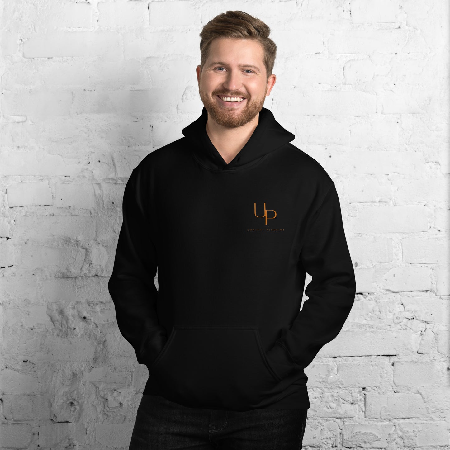 Upright Plumbing Front and Back Print Unisex Hoodie