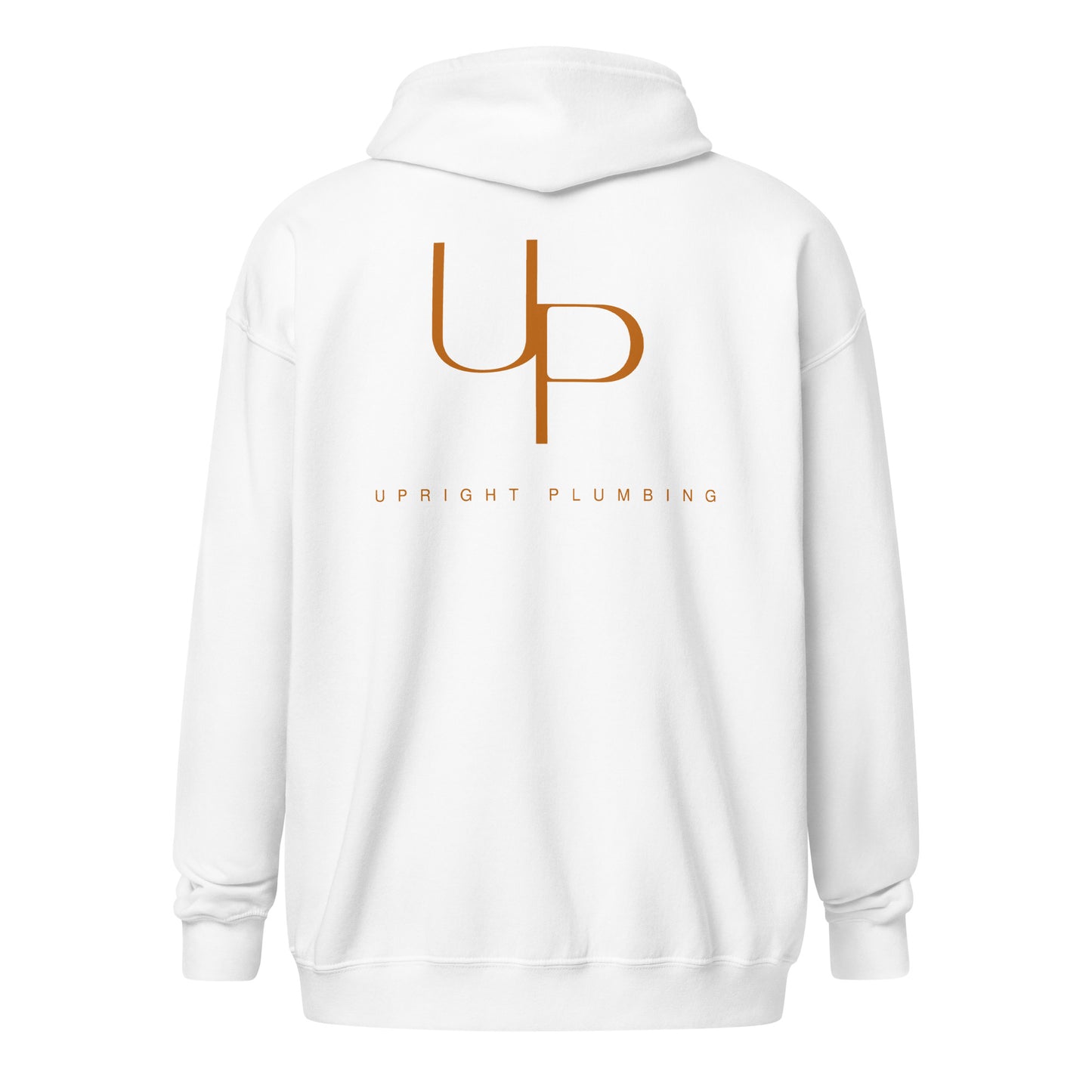 Upright Plumbing Front and Back Print Unisex heavy blend zip hoodie